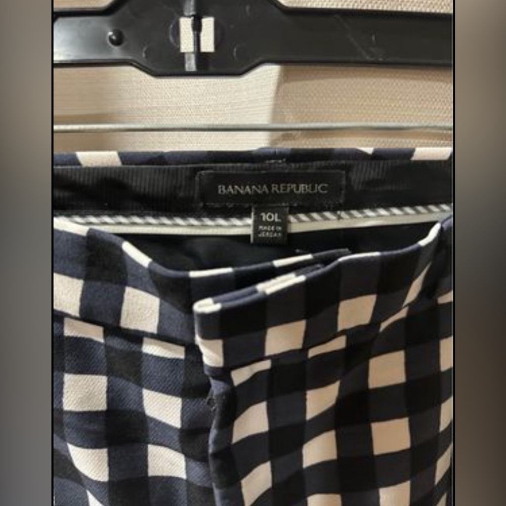 Banana Republic checkered Business Dress Or work pants Women’s size 10L - Picture 4 of 8